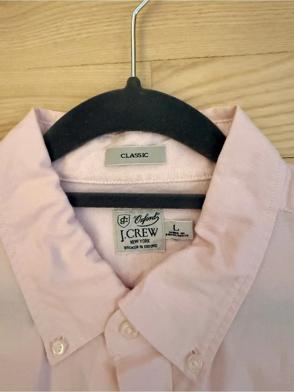J. Crew Light Pink Men's Button-Down Oxford Shirt